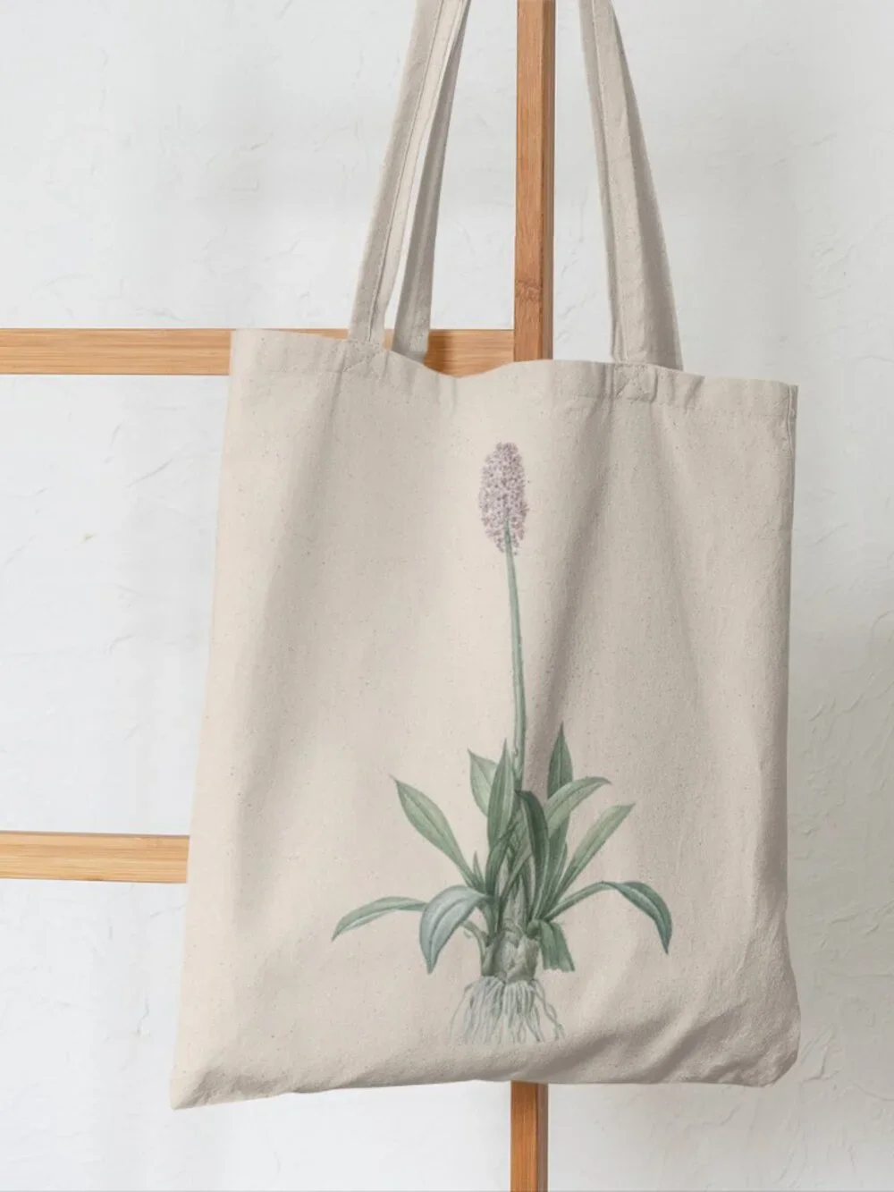 Swamp Pink Vintage Floral Print Graphic Canvas Tote Bag